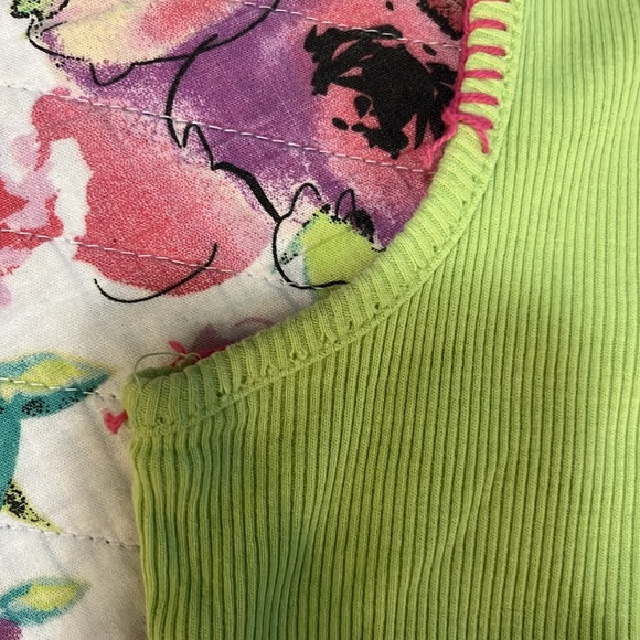 Pink and green Y2K butterfly top - Picture 3 of 3